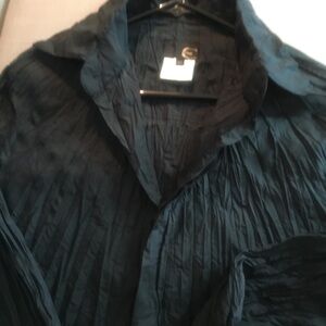 JUST CAVALLI Vintage Wrinkle Black fabric